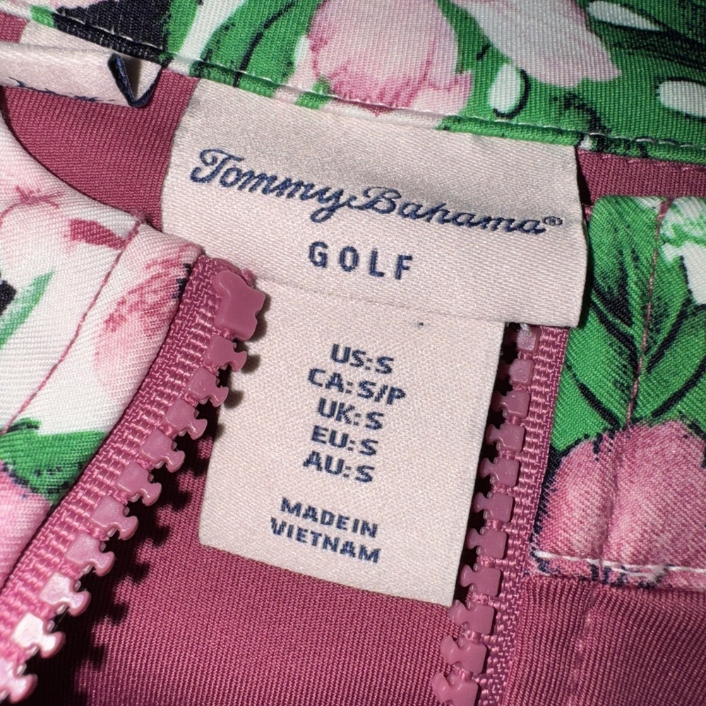 Tommy Bahama Golf Dress Sleeveless Pink Floral Trim Womens SMALL - Picture 6 of 11